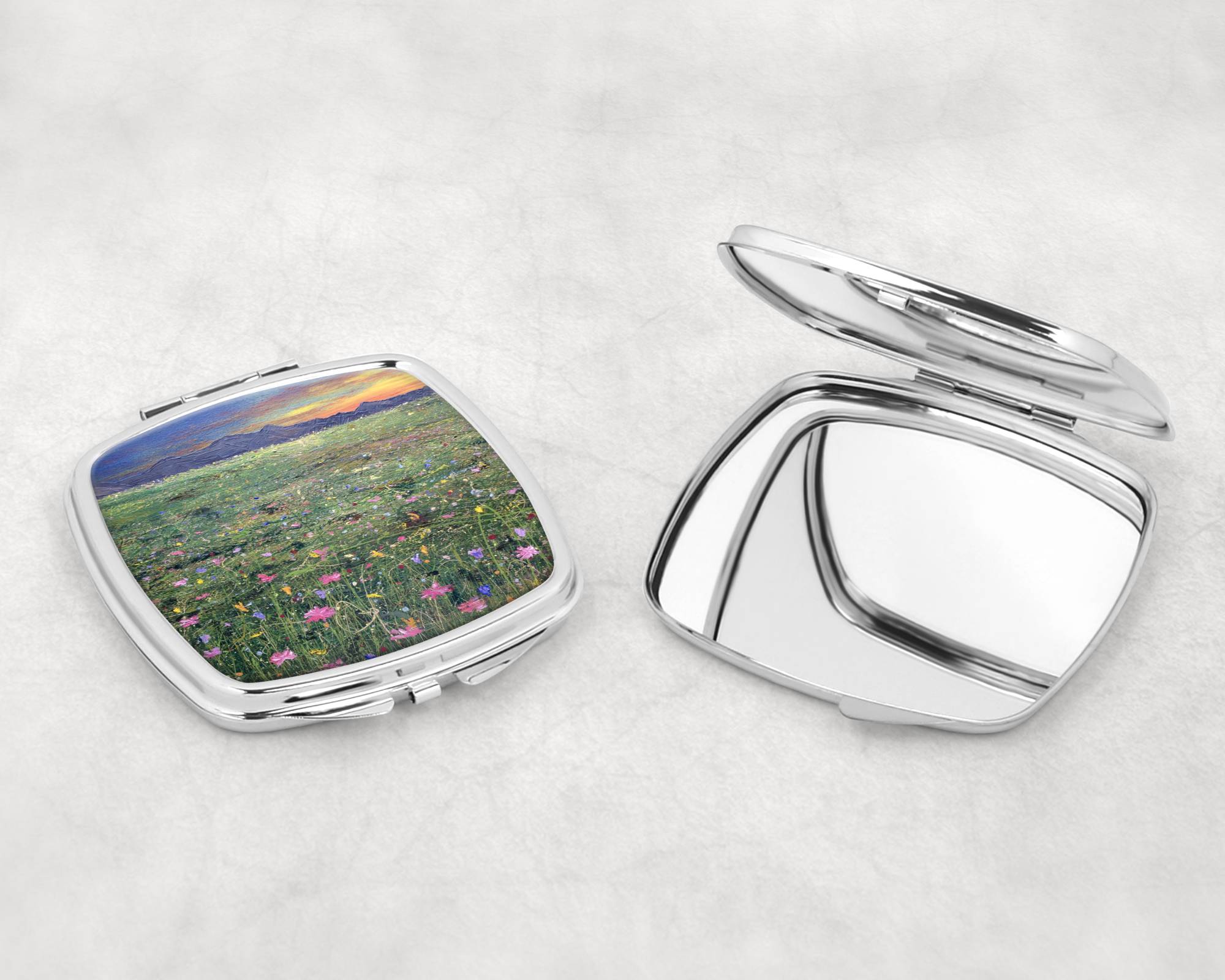 Sunrise on the Machair Compact Mirror
